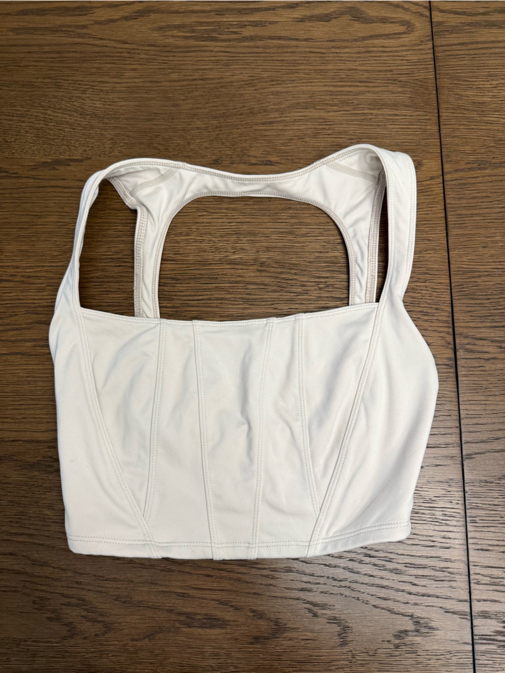 FP Movement by Free People Cream Cropped Tank Top